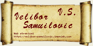 Velibor Samuilović vizit kartica